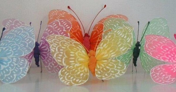 3 Mariposas surtidas 21×18 cms