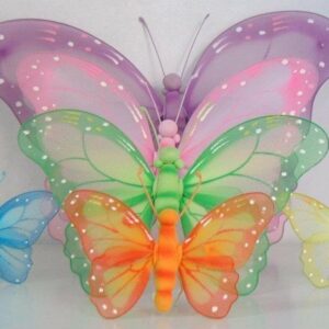 4 Mariposas, varios colores 36×25 cms