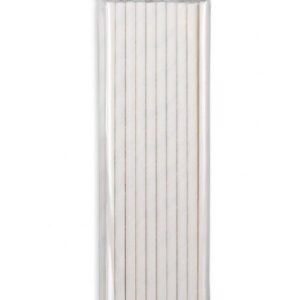 20 Pajitas de papel blancas