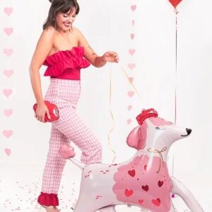 Guirnalda corazones rosa.