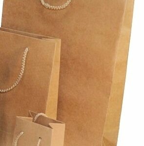 12 Bolsas de papel kraft natural  11X14.5×5 CMS.