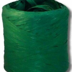 Cinta de rafia sintética. Verde oscuro. 200 m
