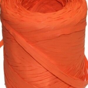 Cinta de rafia sintética. Naranja. 200 m