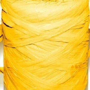 Cinta de rafia sintética. Amarillo. 200 m