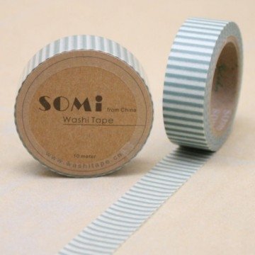 washi tape Raya verde. 15 mm x 10 m.