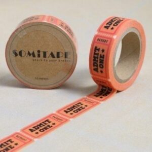 washi tape Admit one. 15 mm x 10 m.