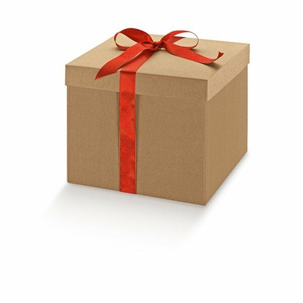 5 Cajas de regalo micro canal natural 14x14x8 cms