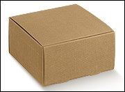 5 Cajas kraft para regalo micro canal natural 25x25x10 cms.