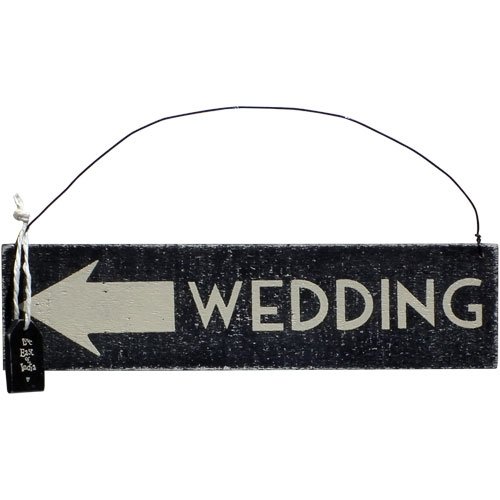 Cartel flecha wedding 18.5×4.7 cms.