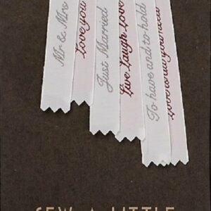 6 Etiquetas bordadas “Mr & Mrs”