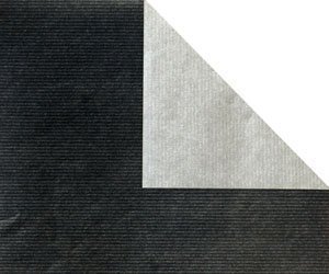 Bobina de papel de regalo, KRAFT, bicolor negro y plata