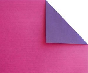 Bobina de papel de regalo, KRAFT, bicolor fucsia y morado