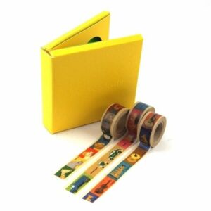 Washi tape, 3 PIEZAS ANIMAL+UTILES+COCHE 15 mm x 5 m