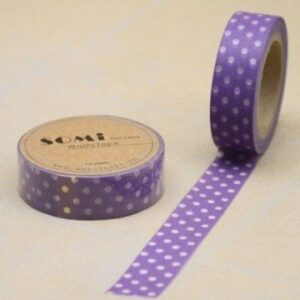 washi tape Lola violeta. 15 mm x 10 m.