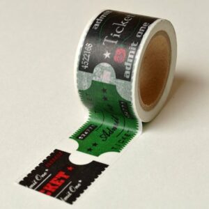 washi tape. Admit one, 3 cms x 10 m