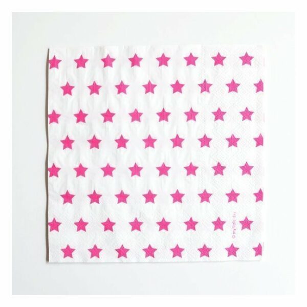 20 Servilletas estrella rosa fucsia