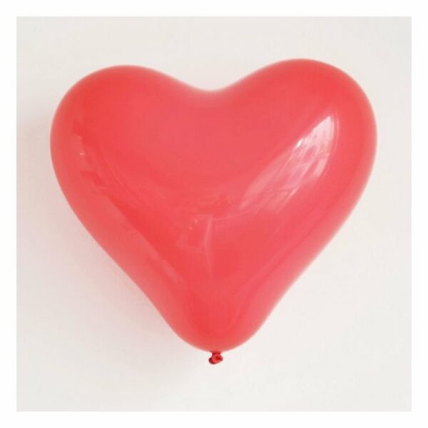 10 Globos 40 cms. Corazón rojo