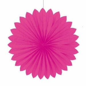 Abanico de papel, Rosa fucsia. 35 cms