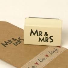 Sello de caucho Mr & Mrs.