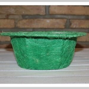 Cesta / macetero ábaca verde