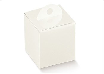 25 Cajas para regalo, cubo blanco 3.5x3.5x3.5 cms
