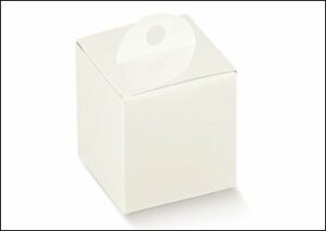 25 Cajas para regalo, cubo blanco 7x6.5x4.5 cms