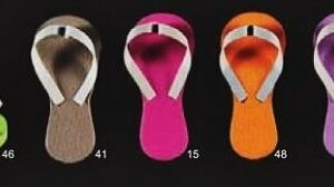 6 Tongs / Chanclas adhesivas. Varios colores
