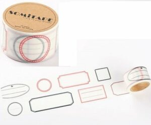 washi tape LABELS. 3 cms x 10 m.