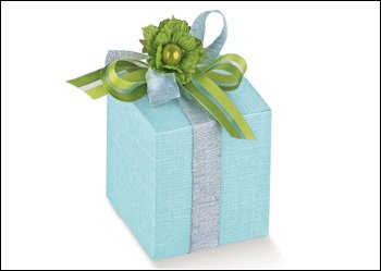 25 Cajas de regalo cuadradas, azul claro 6x6x6 cms