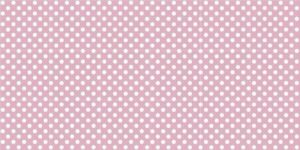 Bobina de papel regalo, rosa bebé con lunares blancos