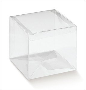 25 Cajas de regalo transparente 4x4x4 cms