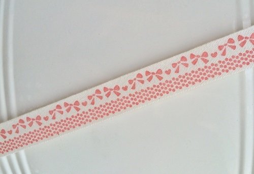 10 Metros de cinta de algodón, mod. Pink bow