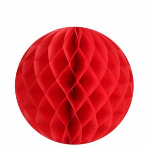 Bola nido de abeja, rojo, 30 cms.