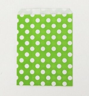 25 Sobres/bolsas de papel lunares pistacho 13x18