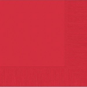 20 Servilletas de papel rojo, 33×33 cms
