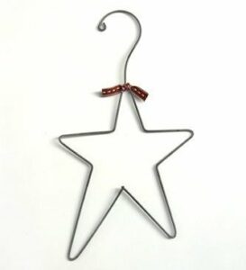 Percha de zinc en forma de estrella 28x15 cms