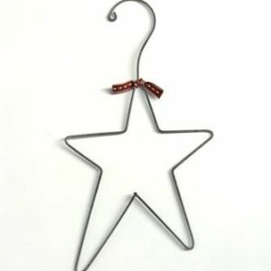 Percha de zinc en forma de estrella 28×15 cms