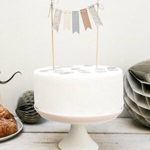 Topper para tarta, con guirnalda de banderines