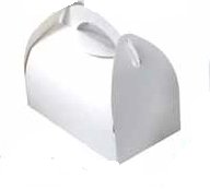 10 Cajas picnic blancas con asa. 18 CM.