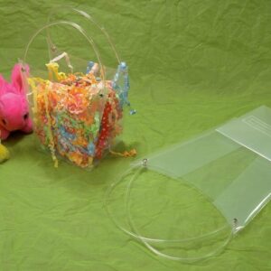100 Bolsas de plástico transparente/asas de tubo.