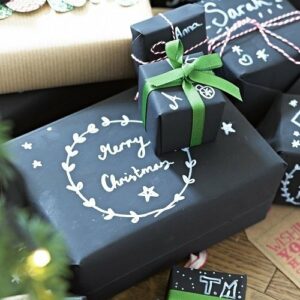 2 Hojas de Papel para regalo, pizarra