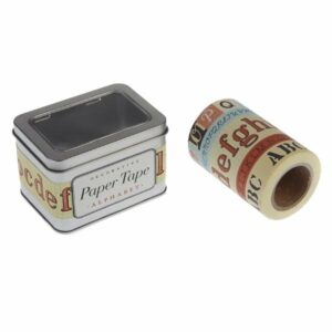 5 Rollos surtidos, washi tape, Alfabeto vintage