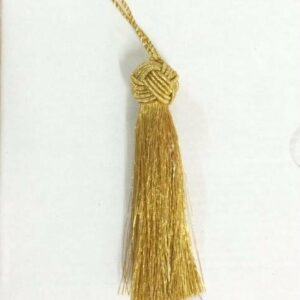 10 Borlas lamé dorado. 9 cms.