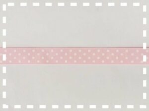 Cinta de regalo, otomán rosa, lunar blanco 15mm x 10 m.