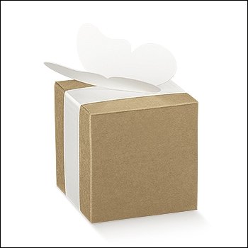 10 Cajas de regalo cuadradas kraft liso. 10x10x10 cms.