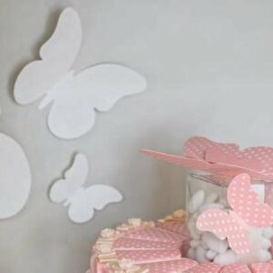 30 Mariposas lunares, rosa. Tamaños surtidos