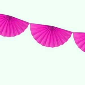 Guirnalda de abanicos fucsia