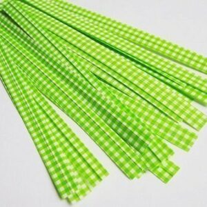 50 Cierra bolsas alambrados. Vichy verde.