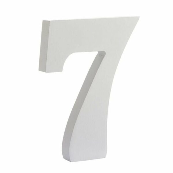 Número de madera blanca. 7