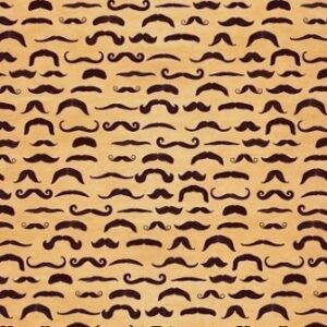 3 Hojas de papel para regalo, bigotes